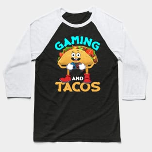 Gaming Tacos Funny Taco Game Controller Gift Baseball T-Shirt